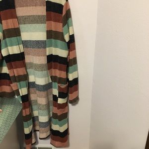 Glitzy Girlz striped long cardigan
